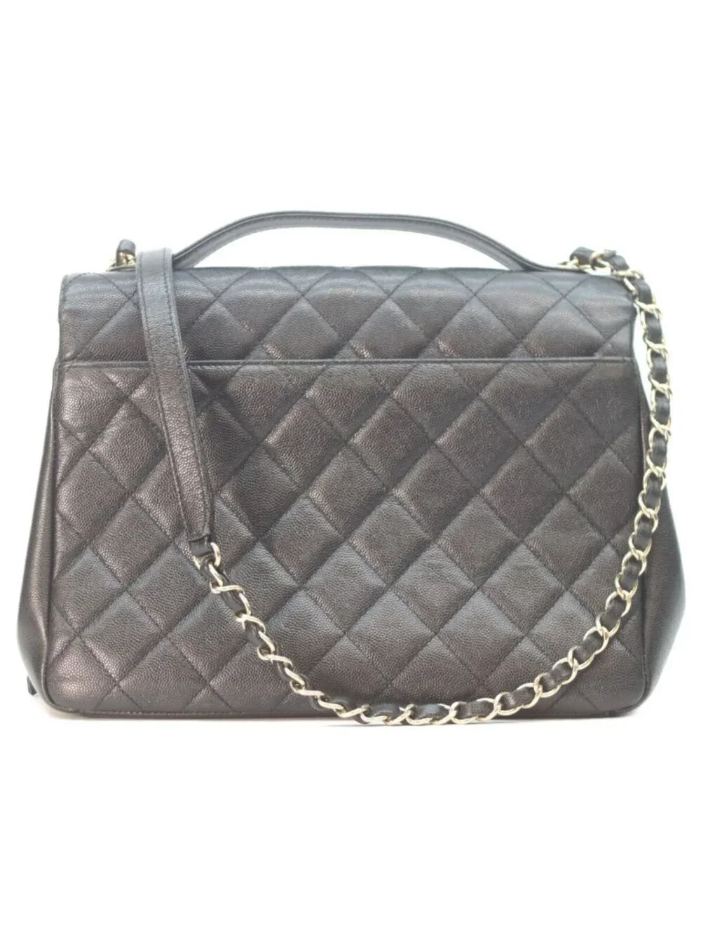 Chanel Black Caviar Gold Business Affinity 2-Way